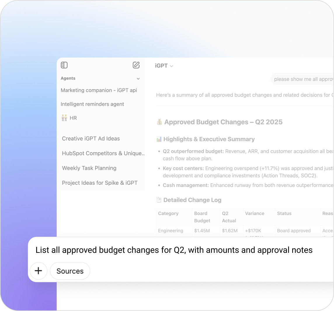 Conversational AI UI