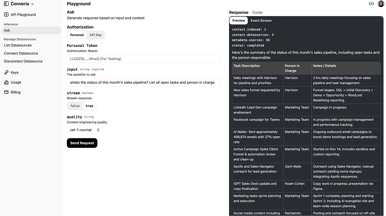 Playground Interface